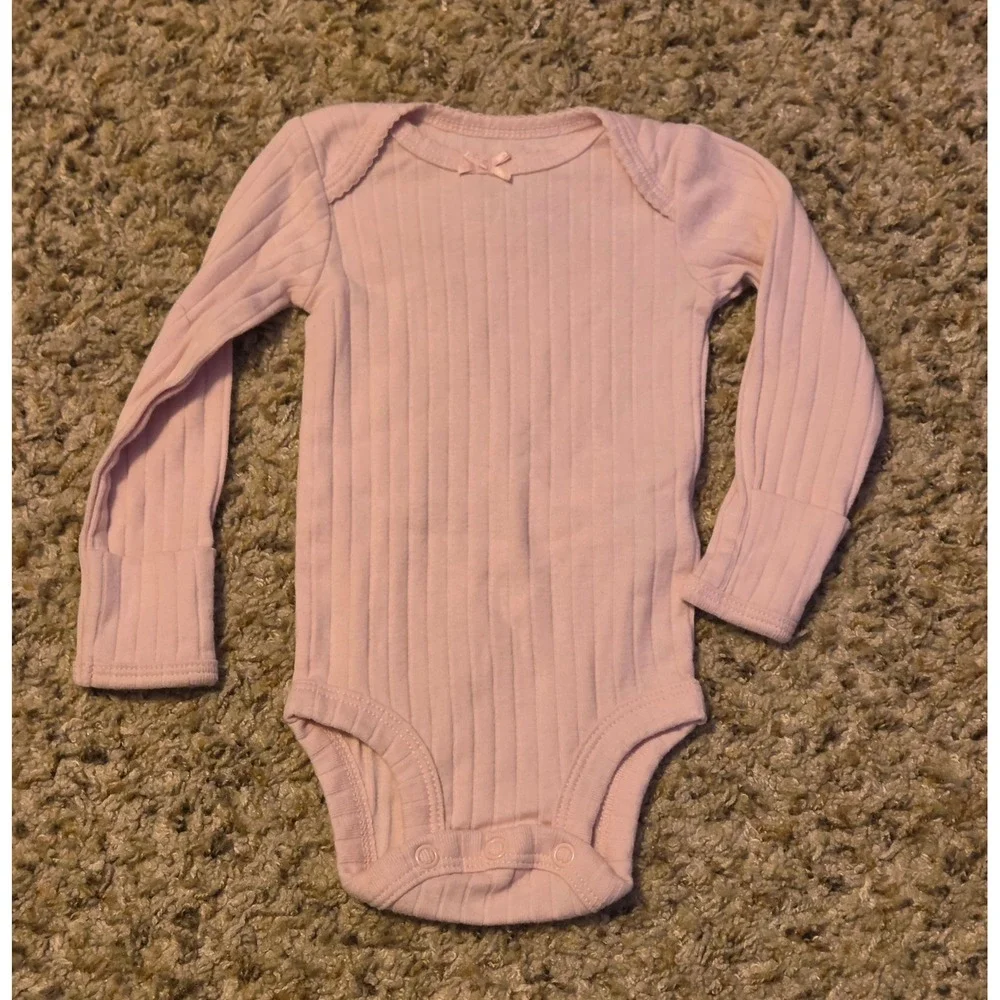 Bundle Of 6 Long Sleeve Bodysuits Baby Size 0-3 Months Carters/Disney/Cutie Pie